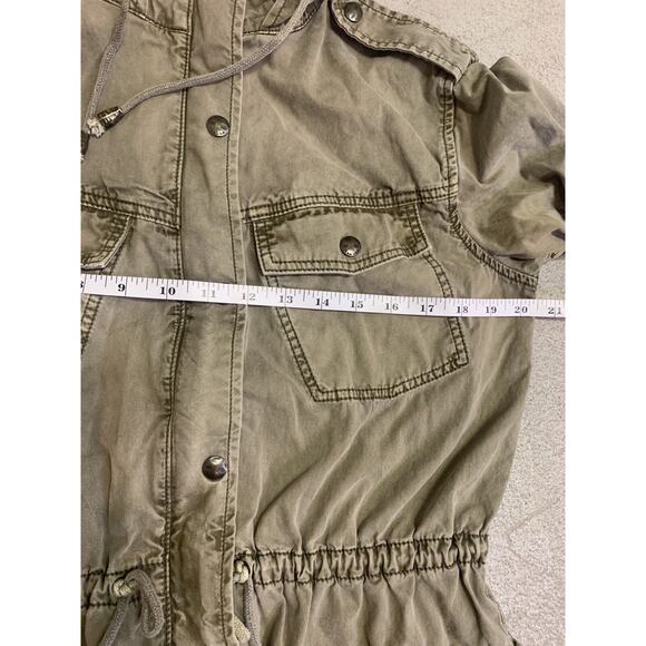 Aritzia Talula Jacket Womens Small Khaki Hooded Military Utility Cargo Coat - Picture 13 of 16